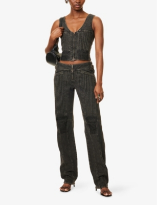 KNWLS: Straight-Leg Cord Denim Jeans