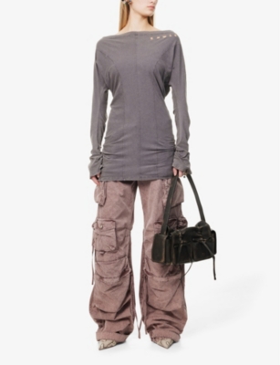 KNWLS: Ace Flared-Cuffs Cotton-Jersey Top