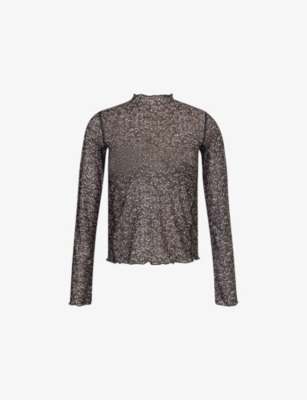 KNWLS: Halcyon Floral-Print Stretch-Woven Top