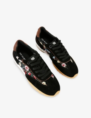 Kg Kurt Geiger Womens  Lavender Woven Low-top Trainers In Black/comb