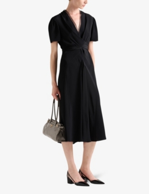 Prada Kleid Aus Marocain In Black