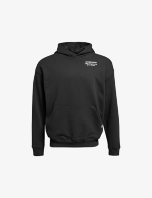 Gymshark Mens Gs Black British Iron Logo-print Cotton Hoodie