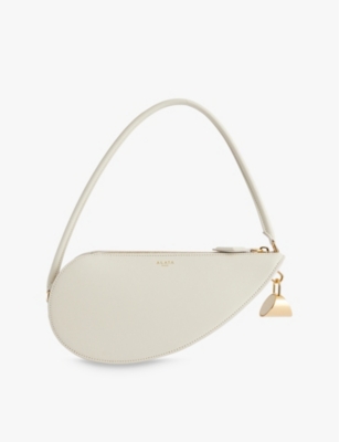 Shop Alaïa Womens Ivory Le Demi-cœur Leather Shoulder Bag