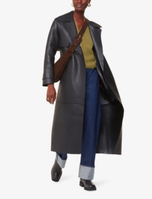 WHISTLES: Pocket relaxed-fit wool-blend knitted cardigan