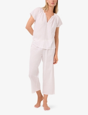THE WHITE COMPANY: Broderie-Anglaise Relaxed-Fit Cotton Pyjama Set