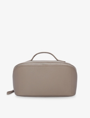 The White Company Hotchocola Saffiano Mini Fold Out Leather Make-up Cas