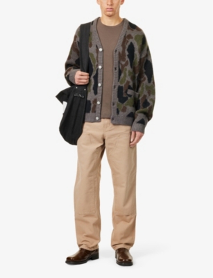 CARHARTT WIP: Merton camouflage-pattern knitted cardigan