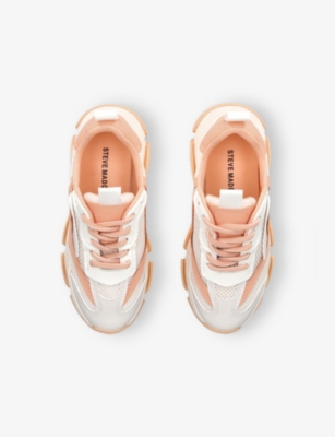 Steve Madden Peach Kids' Jpossession Low-top Woven Trainers Eur 35 / 2.5 Uk In Peach
