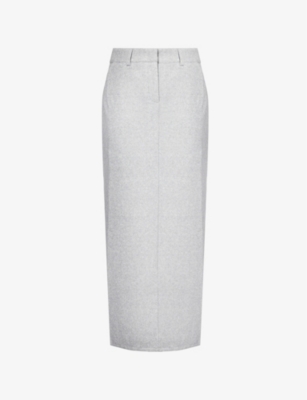 PRETTY LAVISH: Rudy rear-slit felted maxi skirt