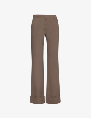 PRETTY LAVISH: Eddie straight-leg mid-rise stretch-woven trousers