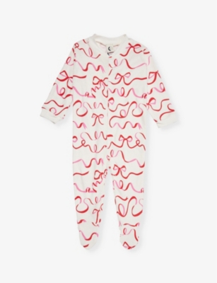 SLEEPY DOE: Bow Ribbon graphic-print cotton babygrow 0-18 months