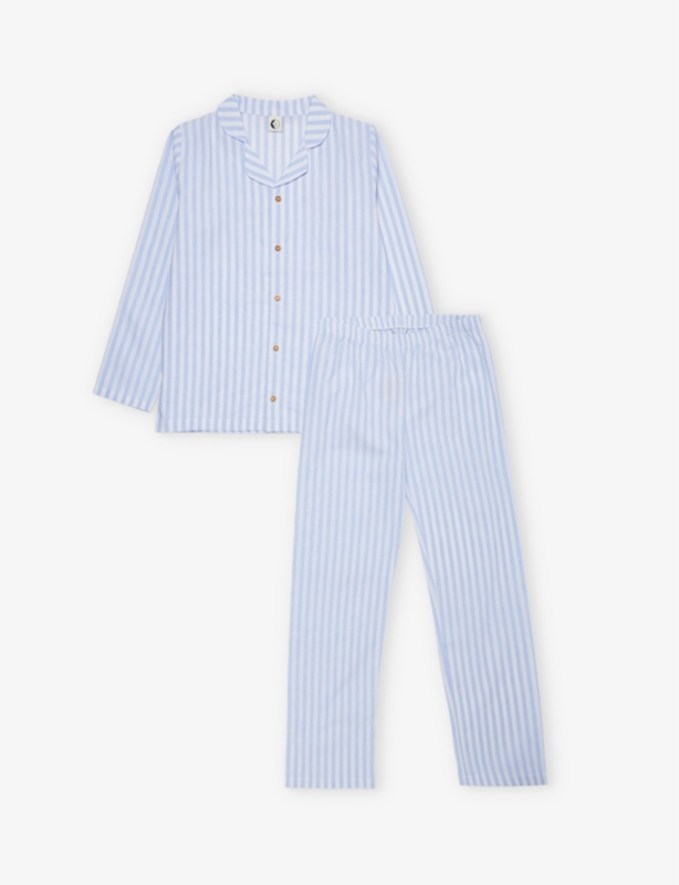 Stripe-pattern cotton-jersey pyjama set 1-11 years