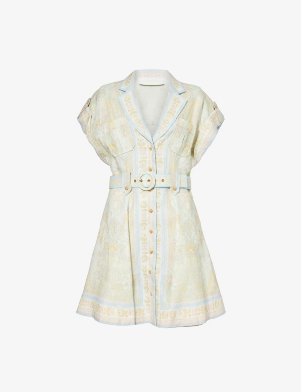 Acacia sleeveless linen mini dress