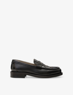 ALLSAINTS: Bloom Woven Leather Loafers