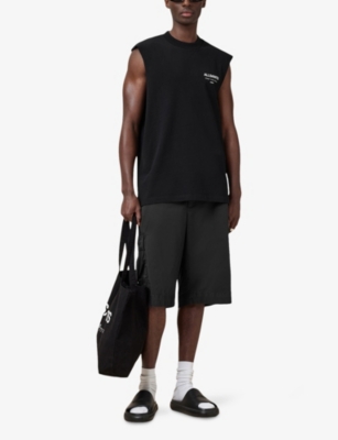 ALLSAINTS: Underground Graphic-Print Sleeveless Cotton T-Shirt
