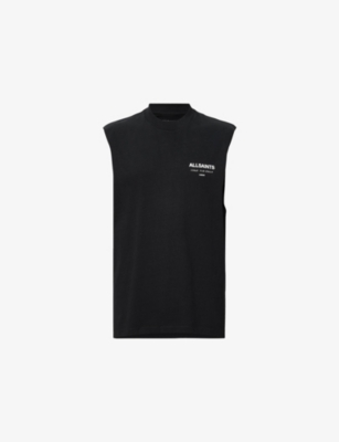 ALLSAINTS: Underground Graphic-Print Sleeveless Cotton T-Shirt