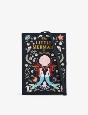 OLYMPIA LE-TAN: The Little Mermaid book cotton, wool and silk-blend clutch bag