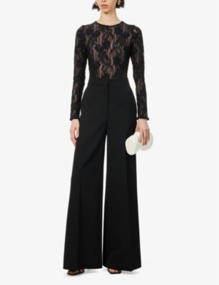 ZIMMERMANN: Lace-embroidery long sleeves stretch-woven body
