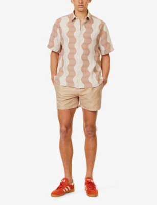 FRESCOBOL CARIOCA: Castro Duo Cubana striped regular-fit linen shirt