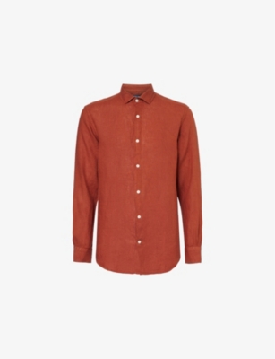 FRESCOBOL CARIOCA: Antonio long-sleeves regular-fit linen shirt