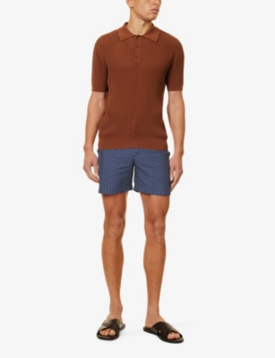 FRESCOBOL CARIOCA: Vidal button-front cotton-blend knitted polo shirt