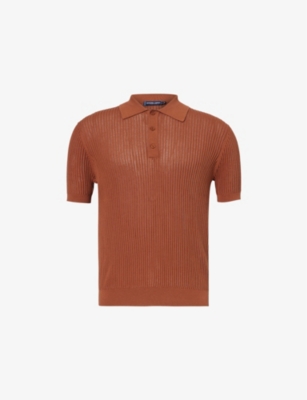 FRESCOBOL CARIOCA: Vidal button-front cotton-blend knitted polo shirt