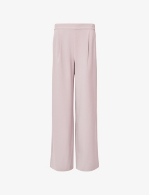 ALLSAINTS: Aleida Wide-Leg Mid-Rise Recycled Polyester-Blend Trousers