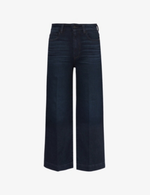 Paige Womens Anessa High-rise Wide-leg Cropped Stretch-denim Jeans Duchess In Duchess