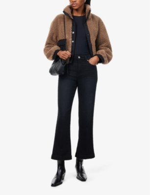 PAIGE WOMENS PAIGE LEENAH ANKLE FLARED-LEG MID-RISE STRETCH-DENIM JEANS 