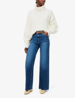 PAIGE WOMENS PAIGE ROSELIA OVERSIZED ROLL-NECK WOOL-BLEND JUMPER 