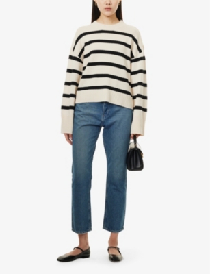 PAIGE WOMENS SIGNATURE BILLY STRAIGHT ANKLE-GRAZER DENIM JEANS 