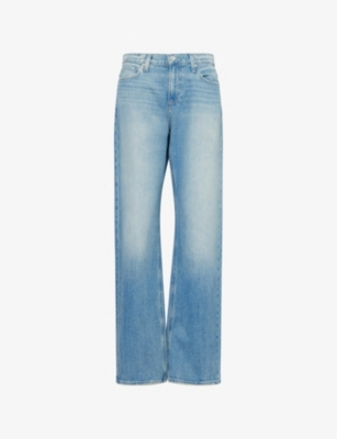 PAIGE: Serena Straight-Leg Stretch-Denim Jeans