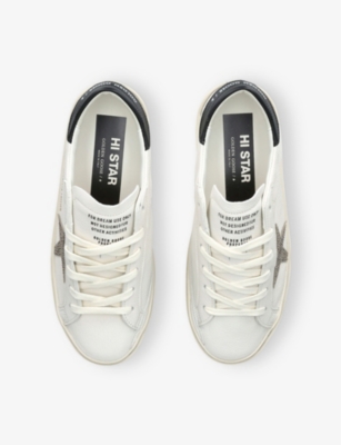 Golden Goose Womens  Hi Star 10321 Leather Low-top Trainers In White/oth
