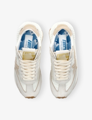 Golden Goose Running Marathon Nylon And Leather Upper Printed Star Leather Spur And Heel