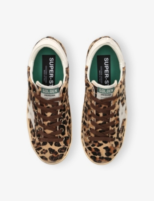 Golden Goose Womens  Superstar 55630 Leopard-print Leather Low-top Trainers In Brown/oth