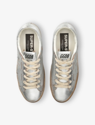 Golden Goose Womens Silver Superstar 70100 Metallic Leather Low-top Trainers In Silver