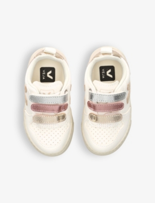 VEJA: Kids' V-10 leather low-top trainers
