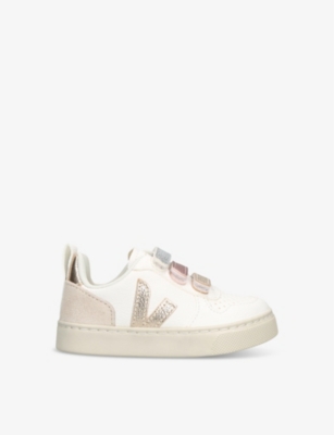 VEJA: Kids' V-10 leather low-top trainers