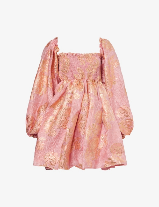 Twilight flared woven-blend mini dress