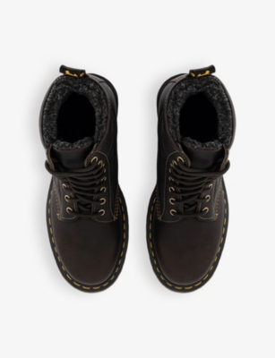DR. MARTENS: 1460 Warm Lined shearling-lined leather ankle boots