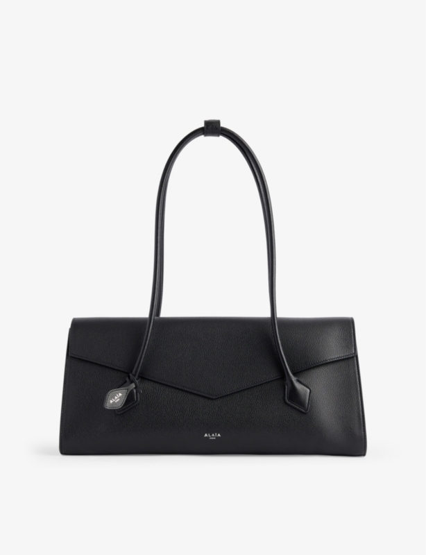 Le Teckel flap shiny-grained leather tote bag