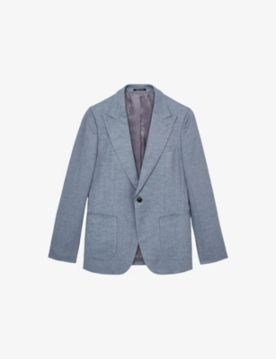 REISS: Warner Peak-Lapel Slim-Fit Linen Blazer