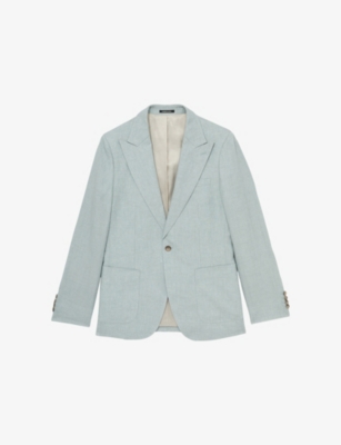 REISS: Warner Peak-Lapel Slim-Fit Linen Blazer