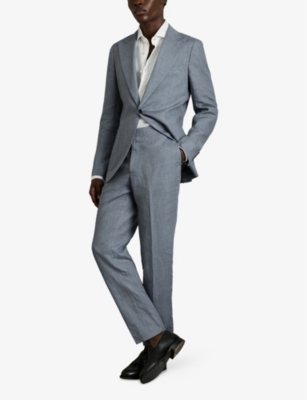 REISS: Warner Straight-Leg Slim-Fit Linen Trousers