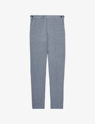 Warner Straight-Leg Slim-Fit Linen Trousers