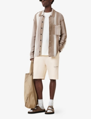 ALLSAINTS: Underground Branded-Print Cotton-Jersey Shorts