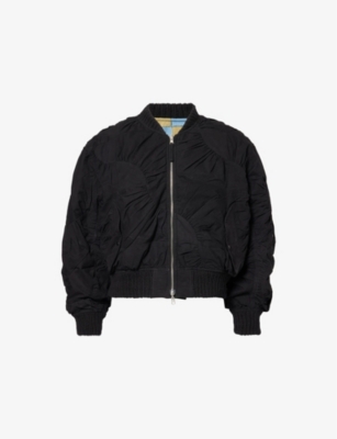 STORY MFG: Seed Ruched Cotton Bomber Jacket