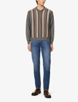 Levi's Mens Cozy And Warm Five-pockets Faded-wash Straight-leg Slim-fit Stretch-denim Blend Jeans In Cozy And Warm