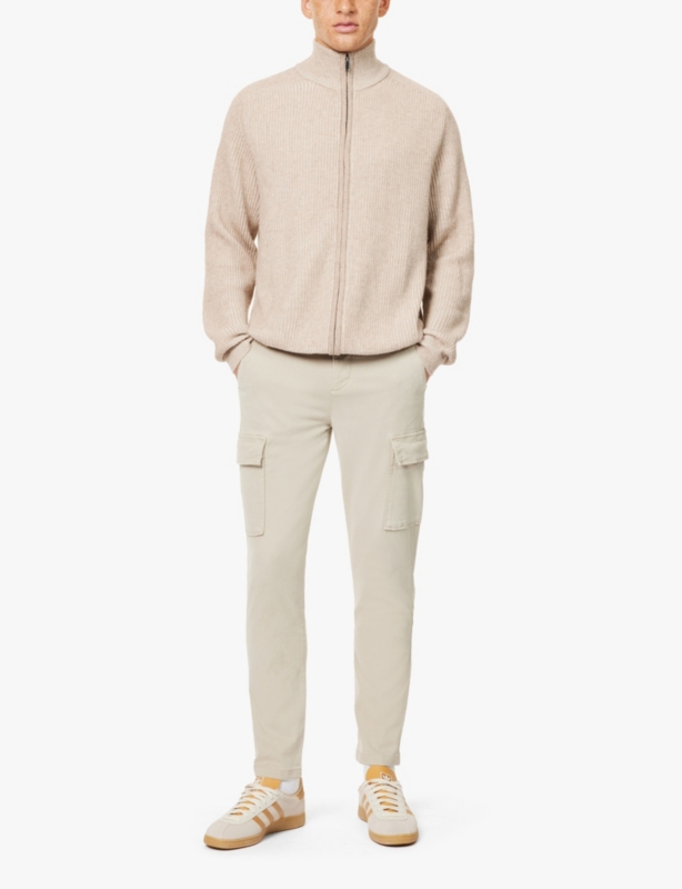 Cargo Chino Warm Twill tapered-leg regular-fit stretch-woven blend trousers