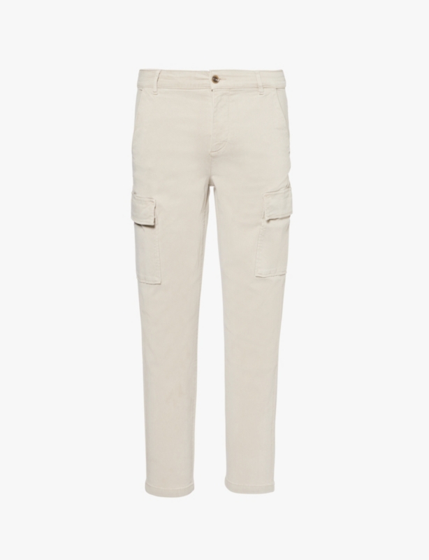 Cargo Chino Warm Twill tapered-leg regular-fit stretch-woven blend trousers